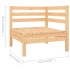 Juego de muebles de jardín 9 piezas madera maciza de