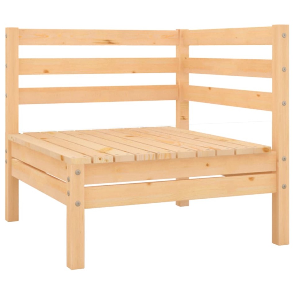 Juego muebles de jardín 10 piezas madera maciza