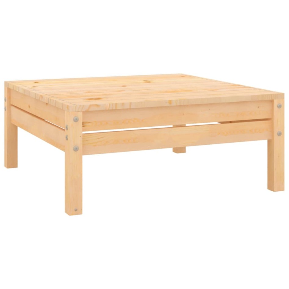 Juego muebles de jardín 10 piezas madera maciza
