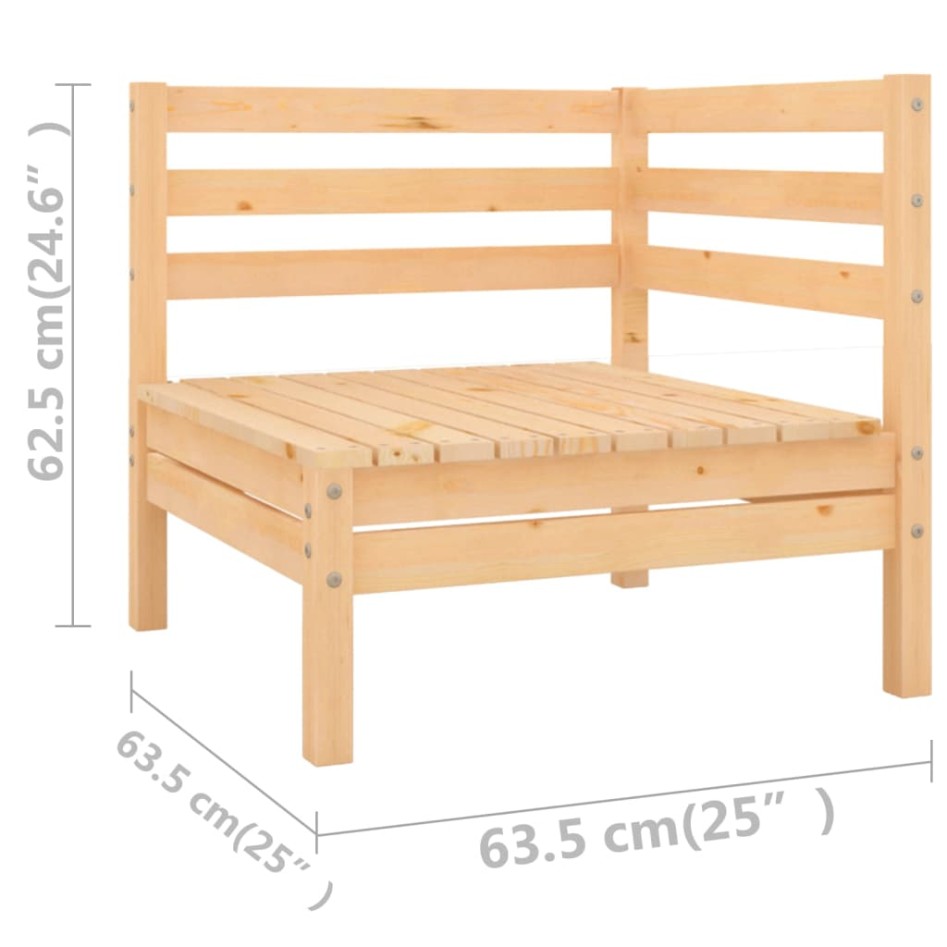 Juego muebles de jardín 10 piezas madera maciza