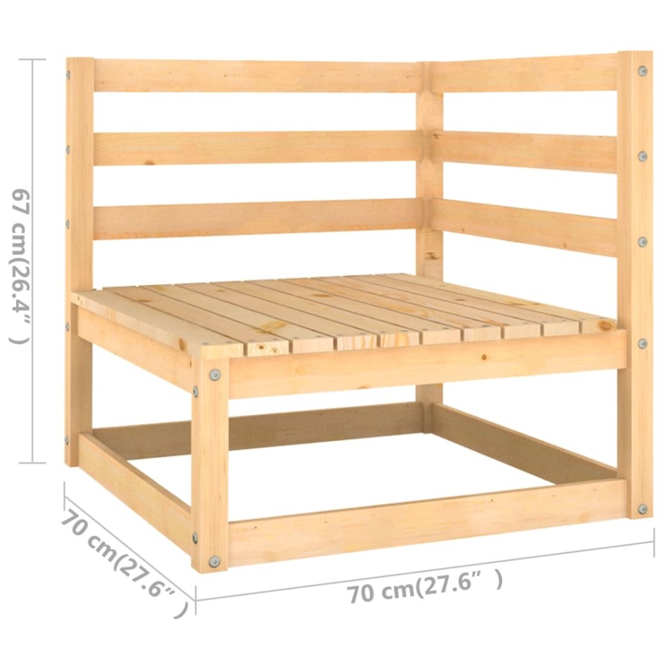 Juego de muebles de jardín 7 pzas y cojines madera maciza