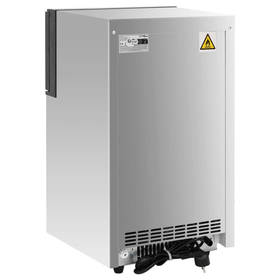 Máquina de hacer cubitos de hielo plateada 45 kg/24