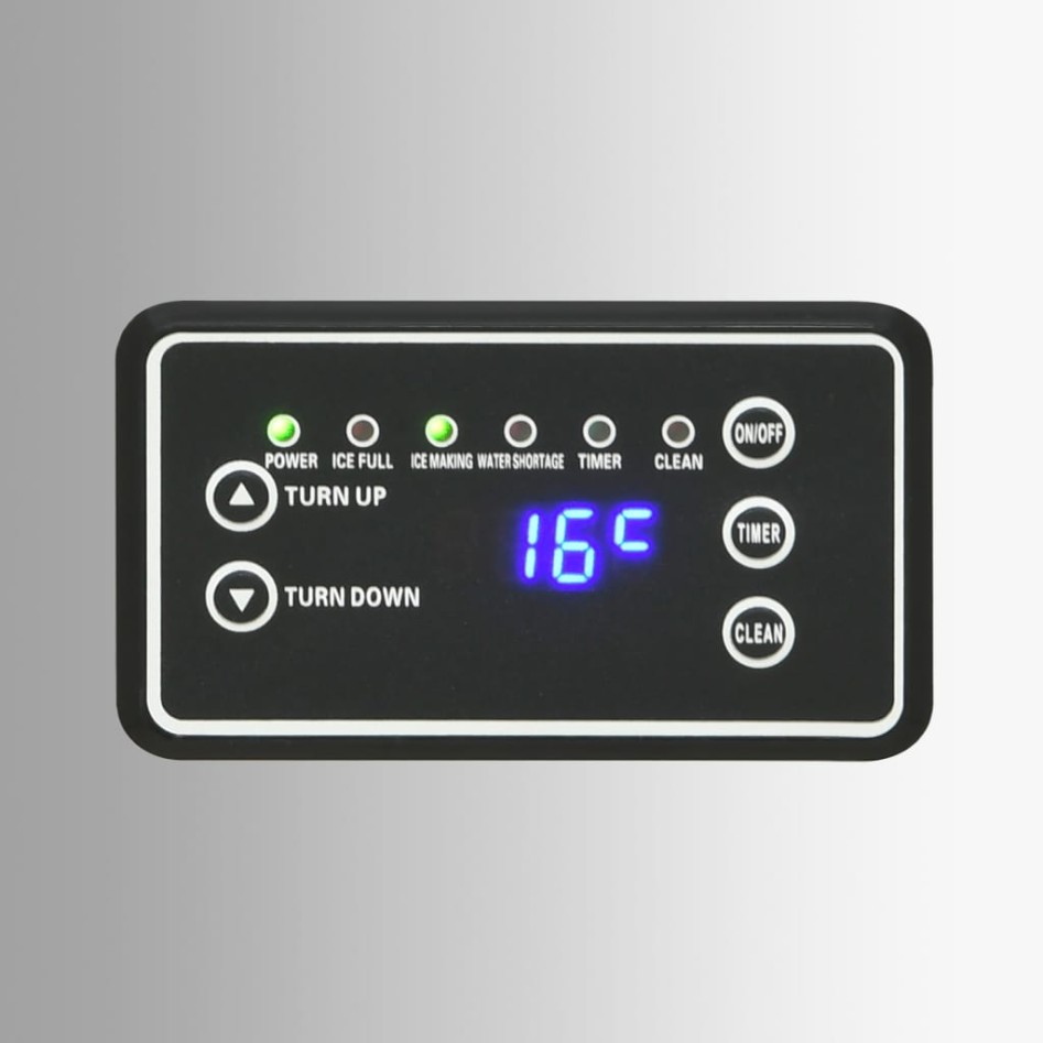Máquina de hacer cubitos de hielo plateada 45 kg/24