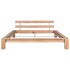 Estructura de cama de madera maciza de roble 160x200