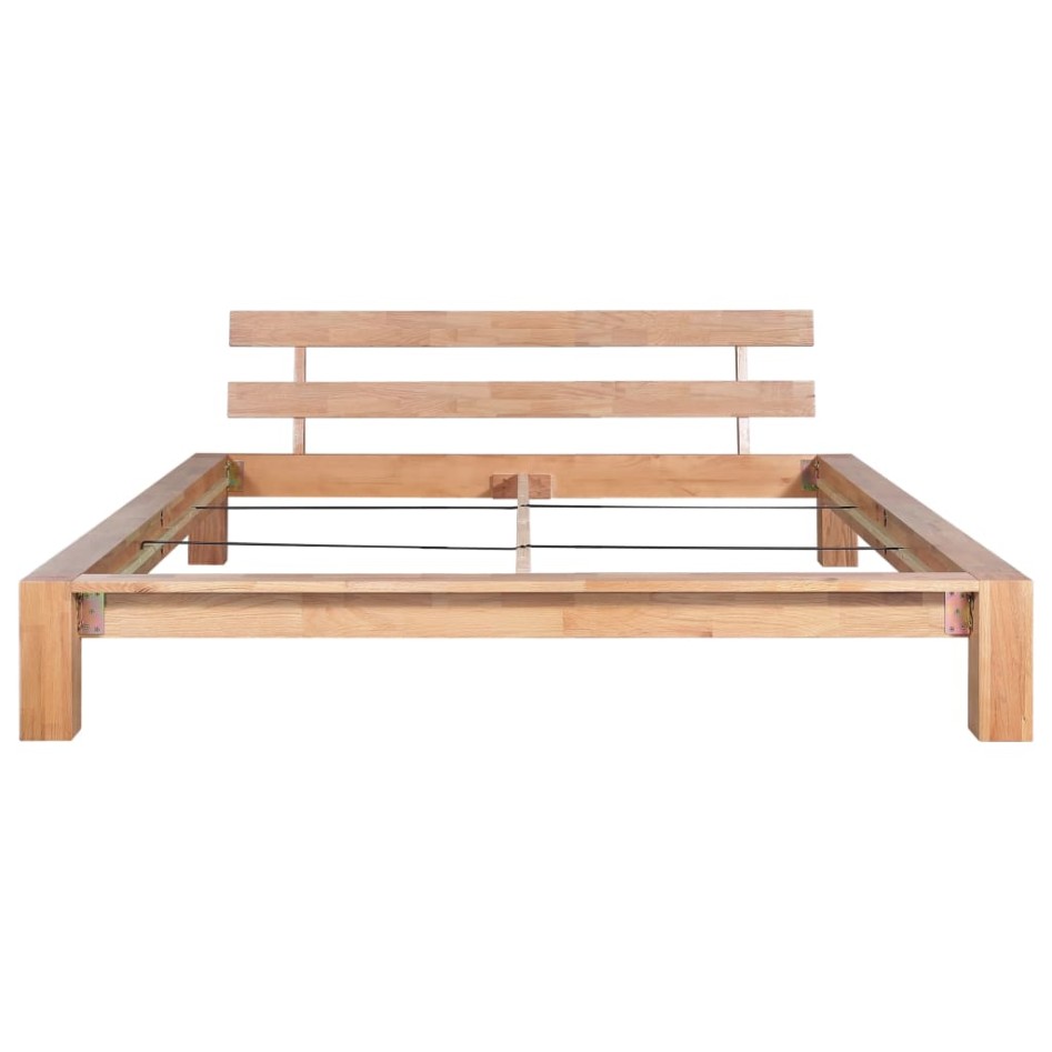 Estructura de cama de madera maciza de roble 160x200