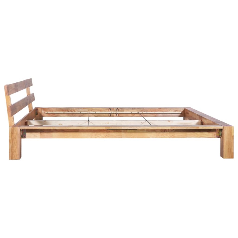 Estructura de cama de madera maciza de roble 160x200
