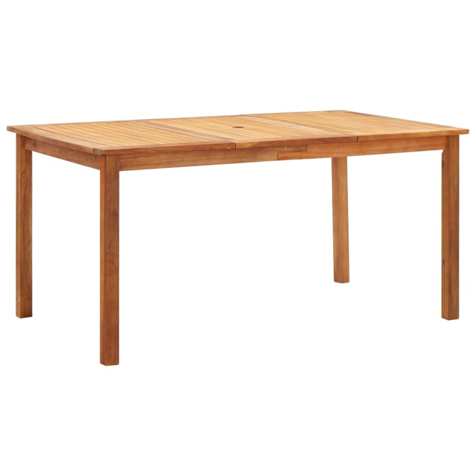 Set de comedor 7 pzas ratán sintético madera maciza acacia