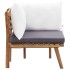 Juego de muebles de jardín 6 piezas madera maciza de