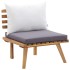 Juego de muebles de jardín 6 piezas madera maciza de
