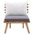 Juego de muebles de jardín 6 piezas madera maciza de