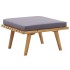 Juego de muebles de jardín 6 piezas madera maciza de