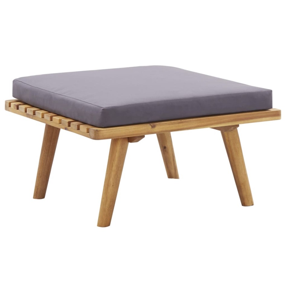 Juego de muebles de jardín 6 piezas madera maciza de
