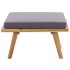 Juego de muebles de jardín 6 piezas madera maciza de
