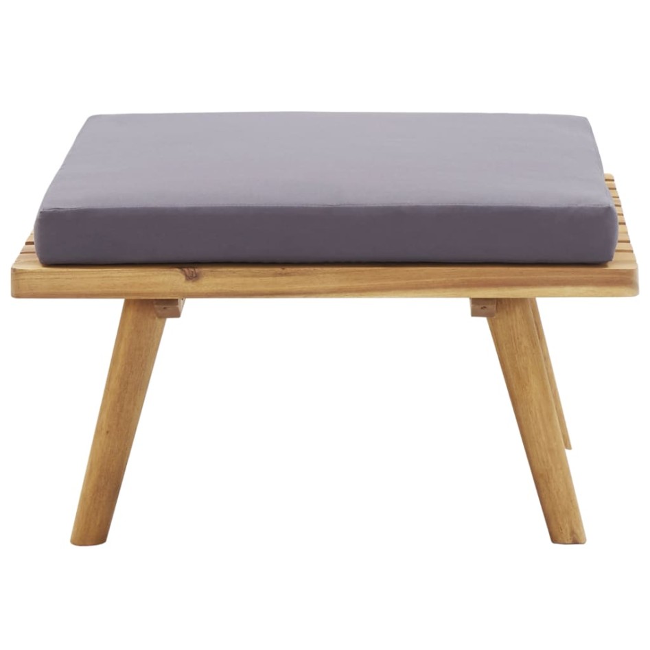 Juego de muebles de jardín 6 piezas madera maciza de