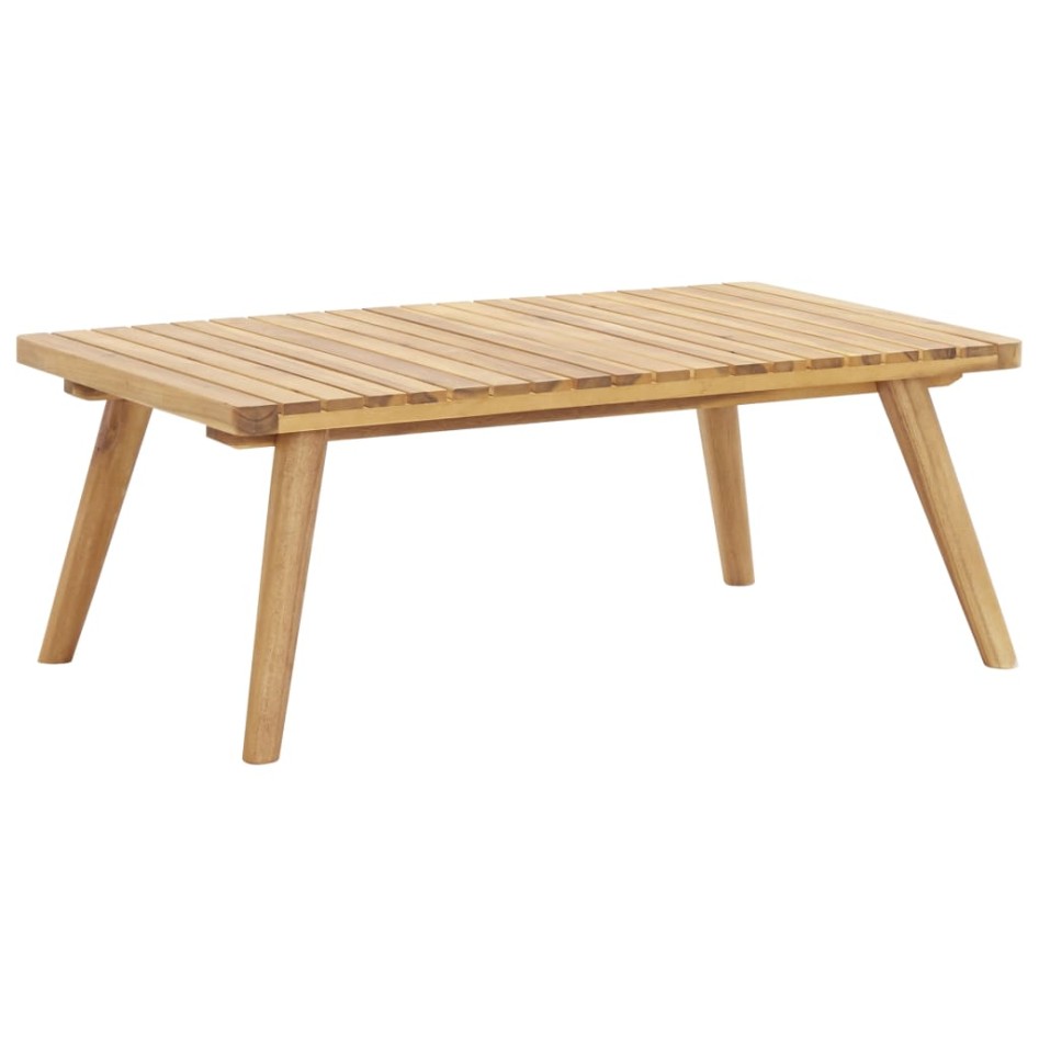 Juego de muebles de jardín 6 piezas madera maciza de