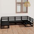 Juego de muebles de jardín 6 piezas madera maciza de