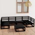 Juego de muebles de jardín 7 piezas madera maciza de