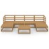 Juego de muebles de jardín 7 piezas madera maciza de
