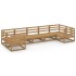 Juego de muebles de jardín 7 piezas madera maciza de