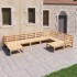 Juego de muebles de jardín 9 piezas madera maciza de