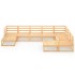 Juego de muebles de jardín 9 piezas madera maciza de
