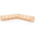 Juego de muebles de jardín 9 piezas madera maciza de