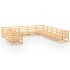 Juego de muebles de jardín 11 piezas madera maciza de