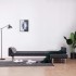 Sofá cama en forma de L poliéster gris