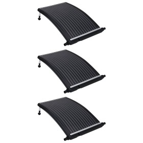 Paneles calefactores solares de piscina curvos 3 uds 110x65