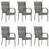 Set de muebles de comedor de jardín 7 piezas de ratán PE