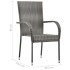 Set de muebles de comedor de jardín 7 piezas de ratán PE
