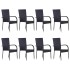 Set de muebles de comedor de jardín 9 piezas ratán PE