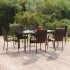 Juego de comedor de jardín 7 piezas ratán sintético