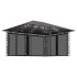 Cenador con mosquitera tira luz LED antracita 4x3x2,73m