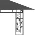 Cenador con mosquitera tira luz LED antracita 4x3x2,73m