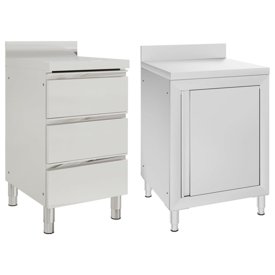 Armarios de cocina comercial 2 unidades acero