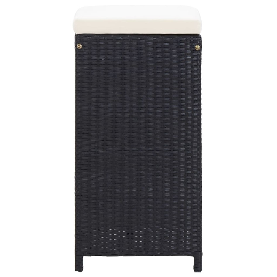 Mesa y sillas bar jardín 7 pzas y cojines ratán sintético