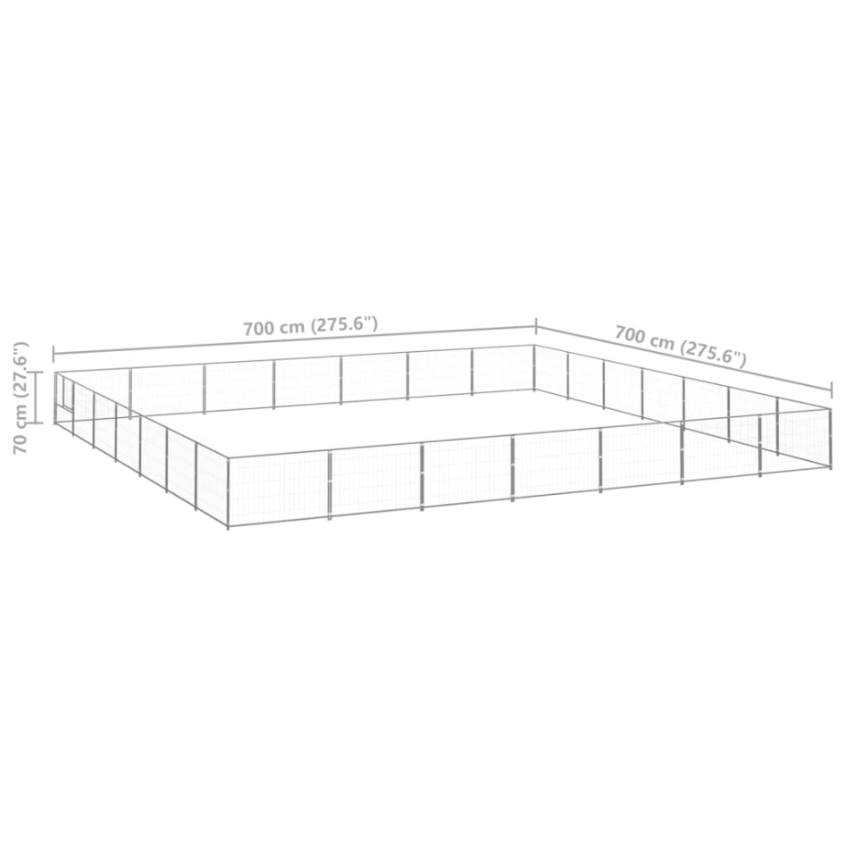Perrera plateada 49 m²