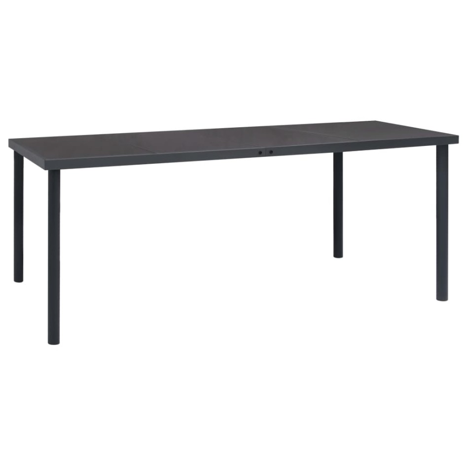 Juego de comedor para jardín 9 piezas acero y textilene