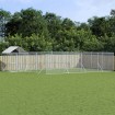 Perrera de exterior con toldo acero galvanizado plata 10x6x2,5m