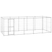 Perrera de exterior de acero galvanizado 12,1 m²