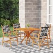 Juego de comedor de jardín 5 piezas madera maciza de acacia