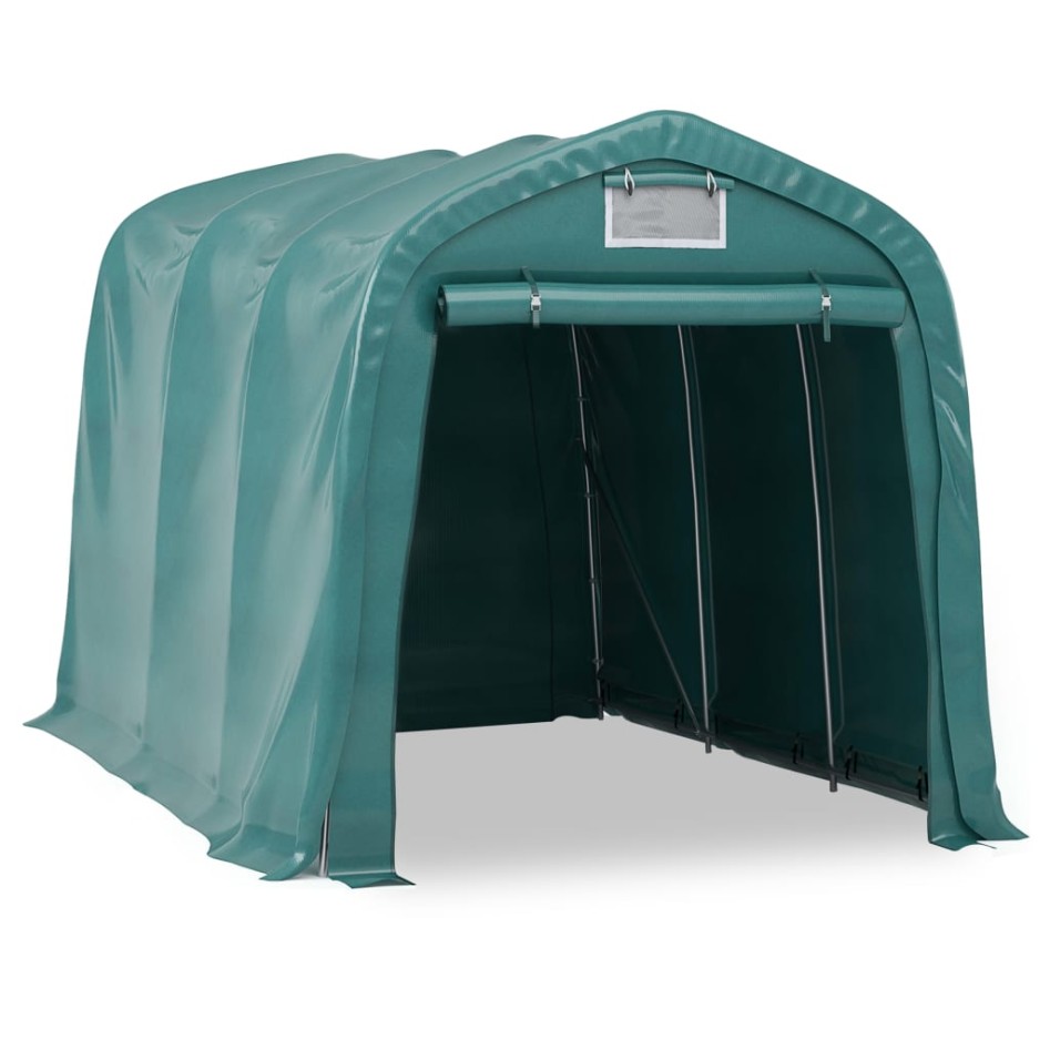 Carpa garaje de almacenamiento PVC verde 2,4x3,6