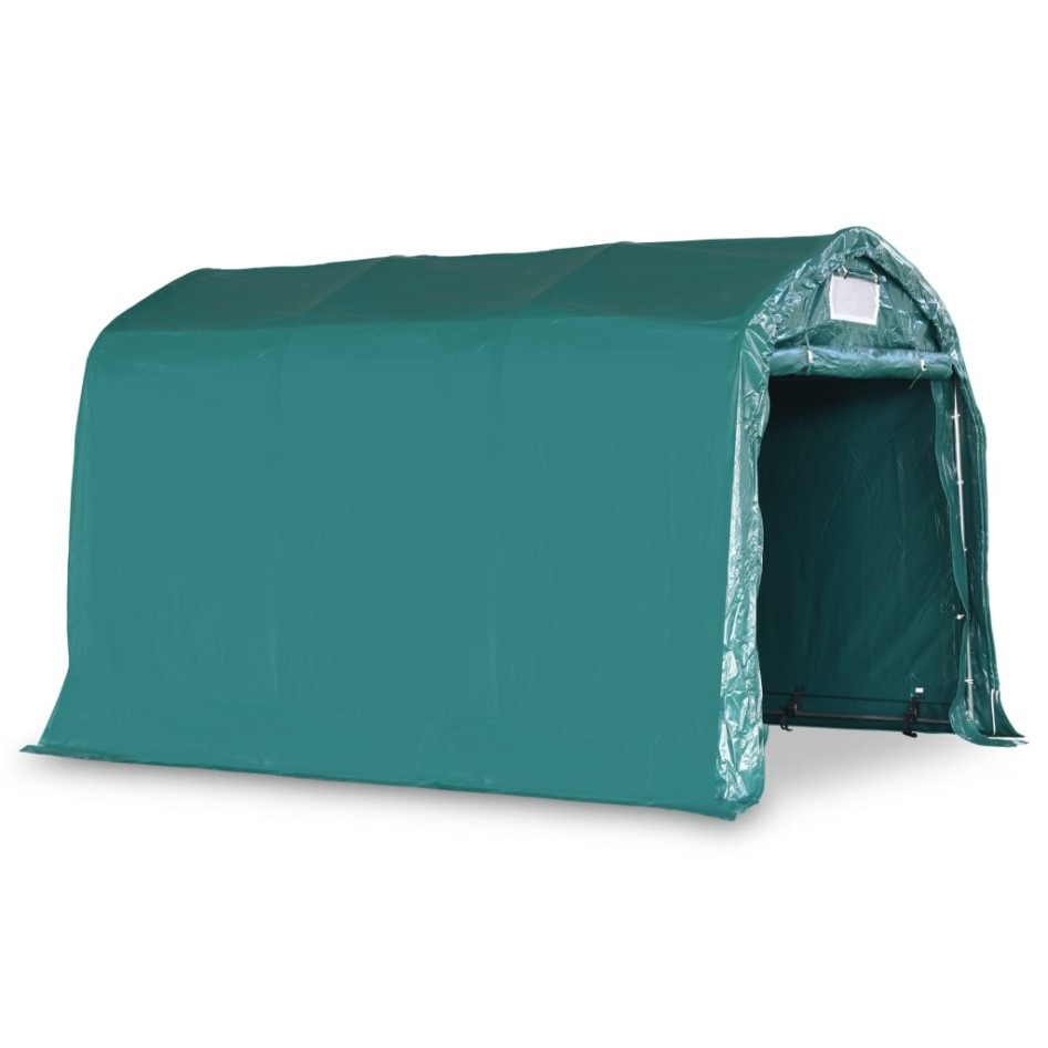 Carpa garaje de almacenamiento PVC verde 2,4x3,6