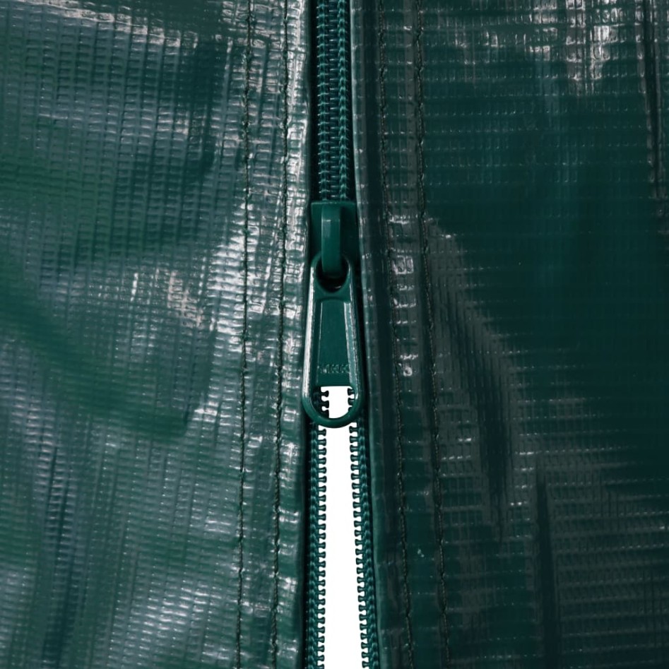 Carpa garaje de almacenamiento PVC verde 2,4x3,6