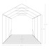 Carpa garaje de almacenamiento PVC verde 2,4x3,6