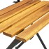 Comedor de jardín plegable 9 piezas de madera maciza de