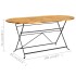 Comedor de jardín plegable 9 piezas de madera maciza de
