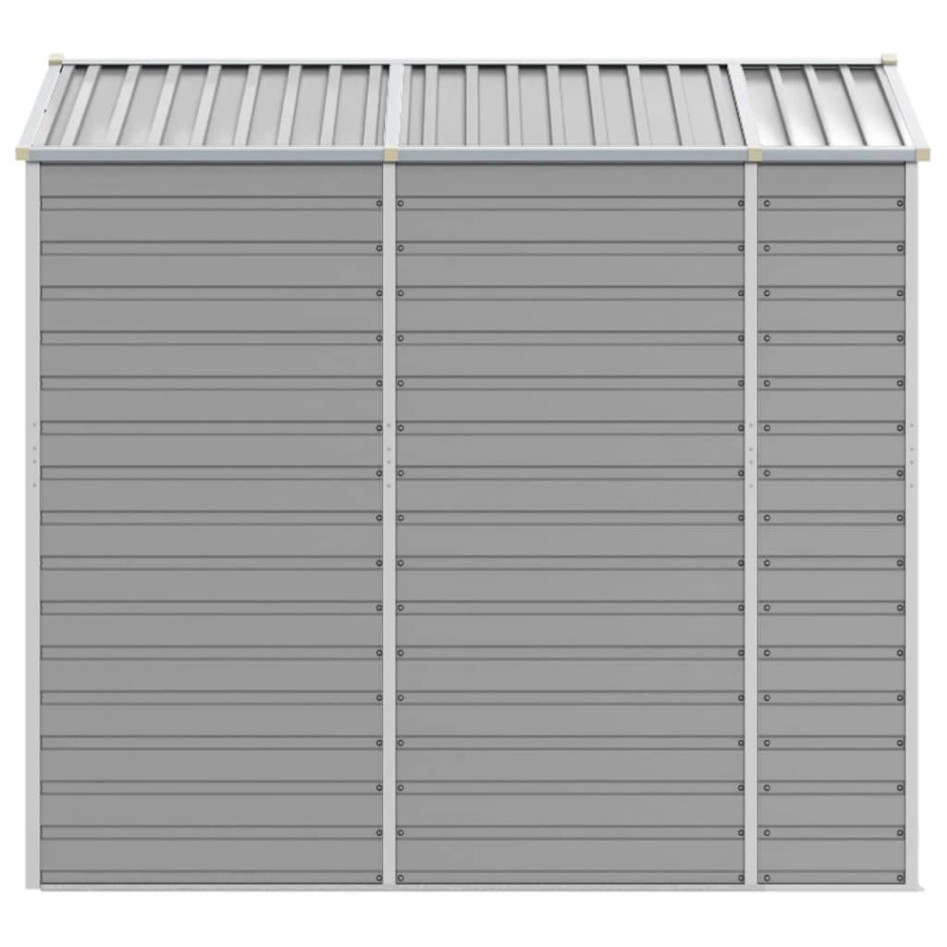 Cobertizo de jardín acero galvanizado gris claro 191x215x198