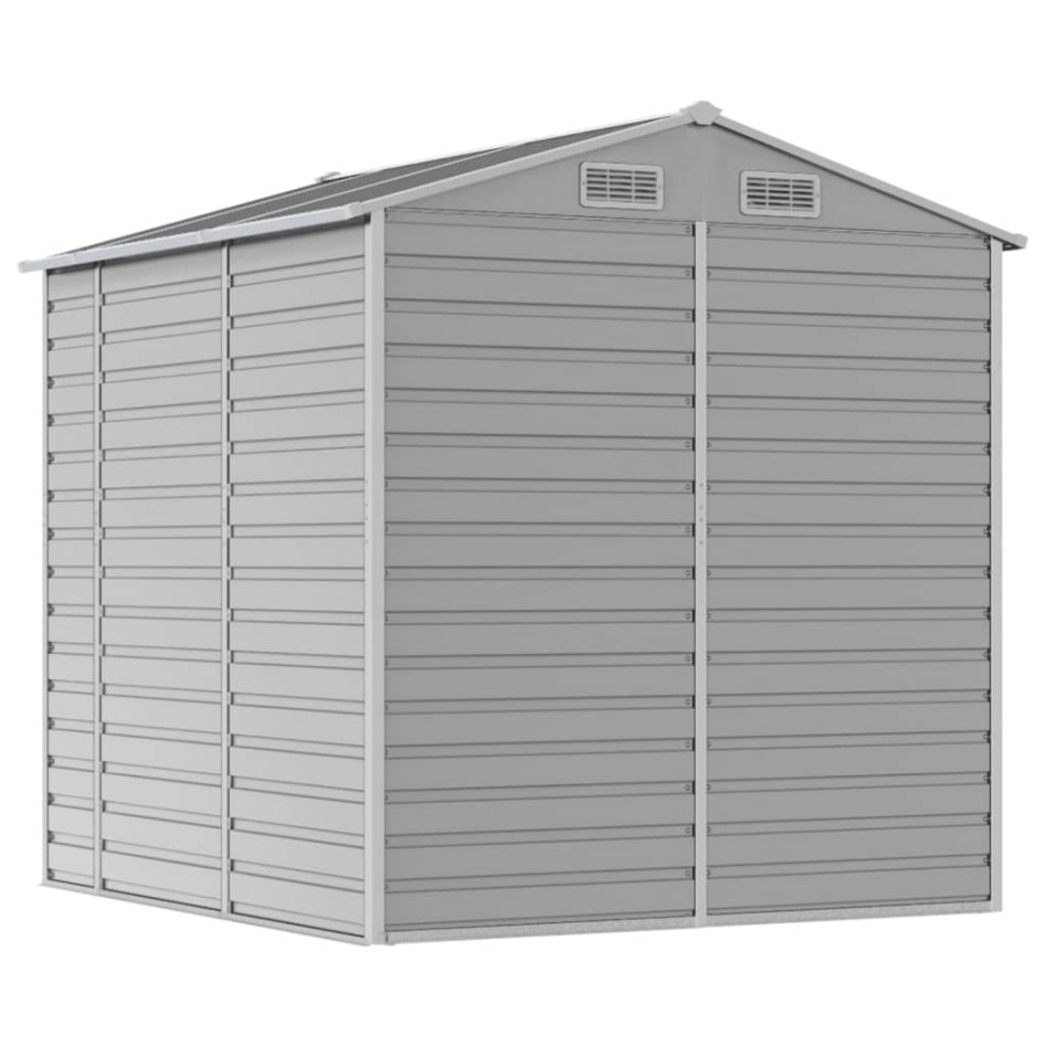 Cobertizo de jardín acero galvanizado gris claro 191x215x198